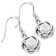 Mother of Pearl Silver Earrings, e367h